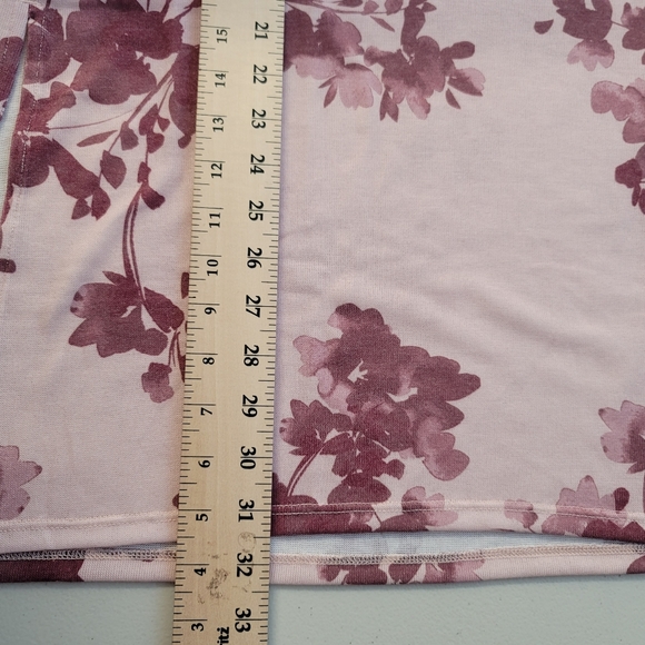 Chicos Floral Side-slit tunic  Scoop neck 3/4 Sleeve Size 2 u.s. Size L - Picture 4 of 11